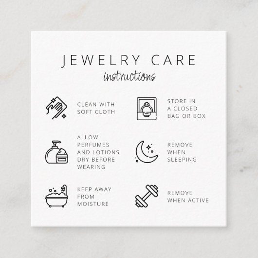 ジュエリー気に指示白黒ありがとう エンクロージャーカード (正面)