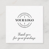 ジュエリー気に指示Thank You Logo Business エンクロージャーカード (裏面)