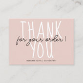 ジュエリー気に指示Thank You Order Business エンクロージャーカード (正面)