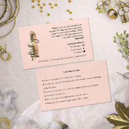 ジュエリー気に金ゴールドグリタースクリプトサンキューカード 名刺