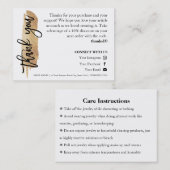 ジュエリー気に金ゴールドグリタースクリプトサンキューカード 名刺 (正面/裏面)