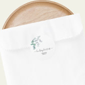 ジュエリー水色ユーカリ ラウンドシール