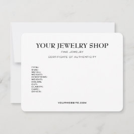 ジュエリー真偽証テンプレート シーズンカード