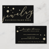 ジュエリー署名金ゴールドダイヤモンド 名刺 (正面/裏面)