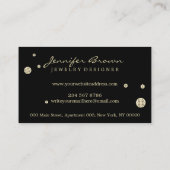 ジュエリー署名金ゴールドダイヤモンド 名刺 (裏面)