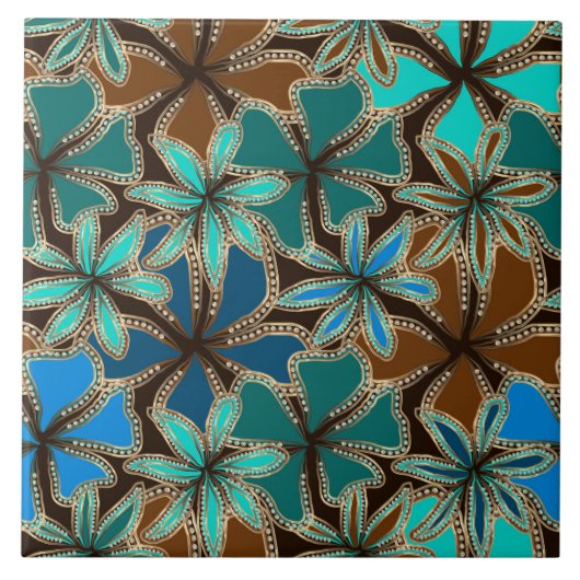 ジュエリー花 タイル (正面)