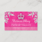 ジュエリー葉クラウンピンク 名刺 (裏面)