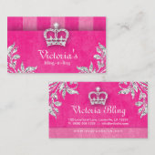 ジュエリー葉クラウンピンク 名刺 (正面/裏面)