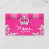 ジュエリー葉クラウンピンク 名刺 (正面)