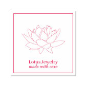 ジュエリー蓮の花あなたのロゴブランドを追加 セルフインキングスタンプ (デザイン)