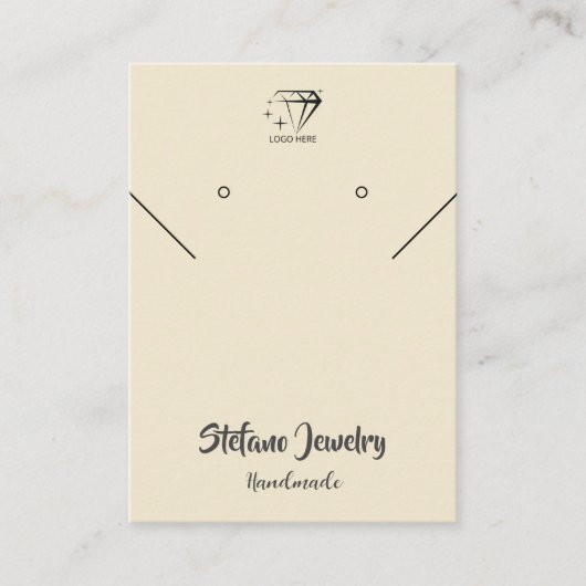 ジュエリー表示ロゴ製品パッケージの追加 名刺 (正面)