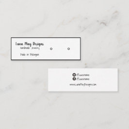 ジュエリー表示名刺テンプレート スキニー名刺