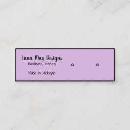 ジュエリー表示名刺テンプレート スキニー名刺