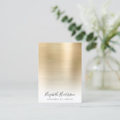 ジュエリー表示金ゴールド名刺 名刺 (スタンド正面)