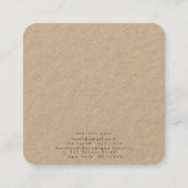 ジュエリー表示 |ジュエリー | Kraft スクエア名刺 (裏面)