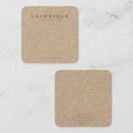 ジュエリー表示 |ジュエリー | Kraft スクエア名刺 (正面/裏面)