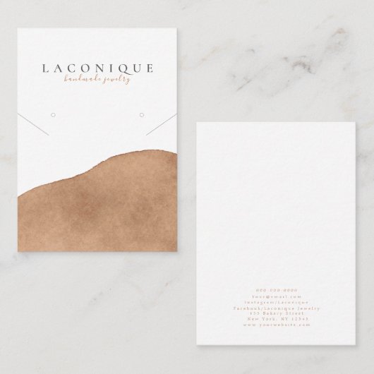 ジュエリー表示 |ニュートラル |ベージュ |水彩 名刺 (正面/裏面)