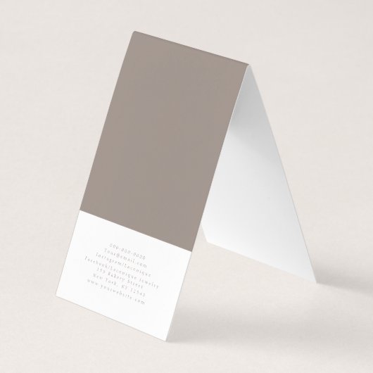 ジュエリー表示 |ニュートラル |ミニマル | 名刺 (裏面)