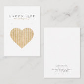 ジュエリー表示 |ニュートラル |金ゴールドハート 名刺 (正面/裏面)