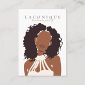 ジュエリー表示 |女の子ポートレート |抽象芸術 名刺 (正面)