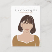 ジュエリー表示 |女の子ポートレート |抽象芸術 名刺 (正面)