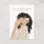 ジュエリー表示 |女の子ポートレート |抽象芸術 名刺 (正面)