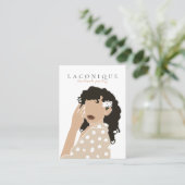 ジュエリー表示 |女の子ポートレート |抽象芸術 名刺 (スタンド正面)