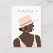 ジュエリー表示 |女の子ポートレート |抽象芸術 名刺 (正面)