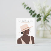 ジュエリー表示 |女の子ポートレート |抽象芸術 名刺 (スタンド正面)