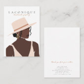 ジュエリー表示 |女の子ポートレート |抽象芸術 名刺 (正面/裏面)