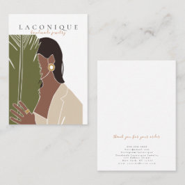 ジュエリー表示 |女の子ポートレート |抽象芸術 名刺