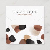 ジュエリー表示 |抽象芸術 | Leopard スクエア名刺 (正面)