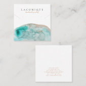 ジュエリー表示 | |青 |水彩 スクエア名刺 (正面/裏面)