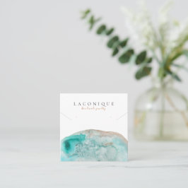 ジュエリー表示 | |青 |水彩 スクエア名刺