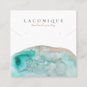 ジュエリー表示 | |青 |水彩 スクエア名刺 (正面)