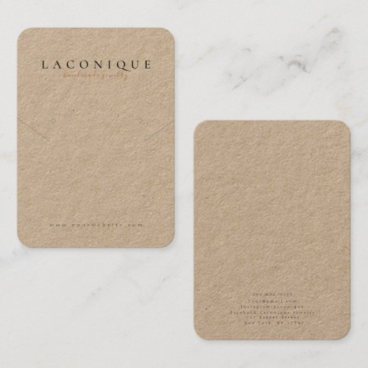 ジュエリー表示 | Kraft |ビジネスミニマルC 名刺 (正面/裏面)