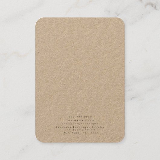 ジュエリー表示 | Kraft |ビジネスミニマルC 名刺 (裏面)