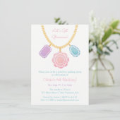 ジュエリー製作かわいらしの少女誕生パーティー 招待状 (スタンド正面)