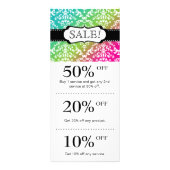 ジュエリー/サロンマーケティングカードロイヤリティダマスク ラックカード (正面)