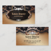 ジュエリーNのレースのファッションの金ゴールド 名刺 (正面/裏面)