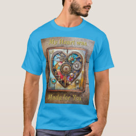 ジュエルとステンドグラスのハート スチームパンクシリーズ Tシャツ