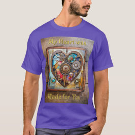 ジュエルとステンドグラスのハート スチームパンクシリーズ Tシャツ