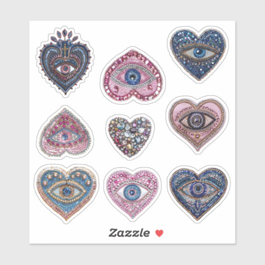 ジュエルの邪眼ハートステッカーシート シール (シート)