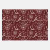 ジュエルよくはしゃぐトーンモダン北欧ラインアート ラッピングペーパーシート (正面3)