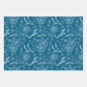 ジュエルよくはしゃぐトーンモダン北欧ラインアート ラッピングペーパーシート (正面2)