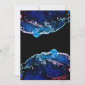 ジュエルエレガントトーンパープルブルー結婚ズ 招待状 (裏面)