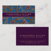 ジュエルエレガントトーンフローラが繁栄 |アメジスト 名刺 (正面/裏面)