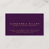 ジュエルエレガントトーンフローラが繁栄 |アメジスト 名刺 (裏面)