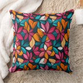 ジュエルカラーファンタスティックな花 クッション (ブランケット)