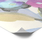 ジュエルガーデン |パープルパステル花びら ポスター (角)